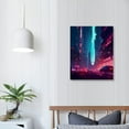 thumbnail image 3 of ONETECH Cyberpunk Paintings for Living Room Colorful Cyberpunk Metaverse City Pictures Artwork Prints Wall Art on Canvas Contemporary Bar Decor Framed Gallery-Wrapped Ready to Hang 16\x20\, 3 of 4