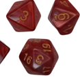 thumbnail image 1 of 7 Pieces Polyhedral Dices Set Durable d10 d12 Board Game Props for Card Game Cafe Red White, 1 of 7