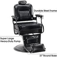 thumbnail image 5 of BarberPub Vintage Barber Hydraulic Recline Salon Beauty Spa Chair Styling Black 2925, 5 of 7