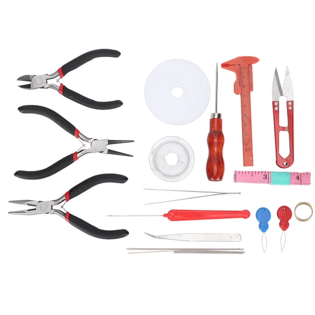 Kit De Elaboración De Joyas, Kit De Fabricación De Joyas Alicates/Tijera/Regla/Aguja/Juego De Alambre Tijera De Joyería Para Joyería DIY Para Hacer Artesanías De Cuero