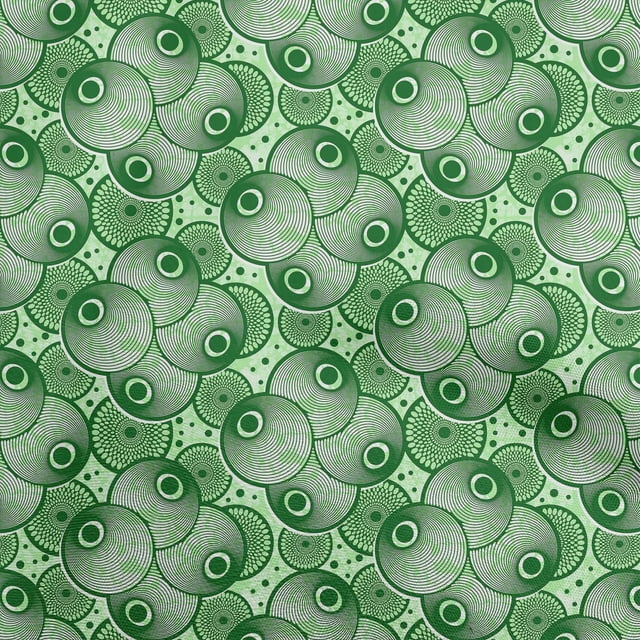 oneOone Polyester Spandex Green Fabric African Sewing Material Print Fabric By The Yard 56 Inch Wide