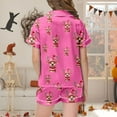 thumbnail image 4 of TZEWGL Night Suit For Baby Satin Silk Short Sleeves Button Down Top Classic Shorts With 2 Piece Set Features Pjs For Kids size 10-11T, 4 of 5