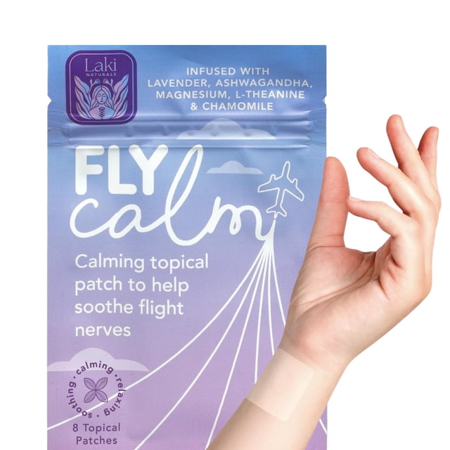 Parche de viaje Laki Naturals Fly Calm con ingredientes naturales
