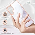 thumbnail image 2 of Allytech Galaxy S22 Ultra Case, Pretty Marble Design Heavy Duty Shockproof Hybrid Hard PC Soft TPU Bumper Three Layer Drop Protection Anti-Fall Cover Case for Samsung Galaxy S22 Ultra - White, 2 of 5