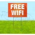 thumbnail image 1 of Free Wifi (18" x 24") Yard Sign, Includes Metal Step Stake, 1 of 6
