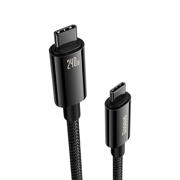 Cable USB C Baseus 240W PD 5A de carga rápida para iPhone MacBook