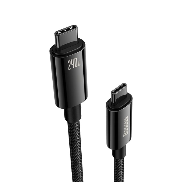 Cable USB C Baseus 240W PD 5A de carga rápida tipo C 3.1 10 pies
