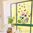 thumbnail image 5 of Pegatinas para ventanas: 1 magníficas pegatinas electrostáticas decorativas con patrón de flores de mariposa para evitar que los pájaros golpeen sus ventanas, 5 of 5