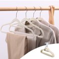 thumbnail image 2 of LSLJS 10 Pack Velvet Hangers, 16.5 inch Non-Slip Flocked Felt Clothes Hangers Heavy Duty Coat and Suit Hangers Clothes Drying Rack Sturdy Slim Flocked Hangers Closet Space Saving for Pants Coat, 2 of 6