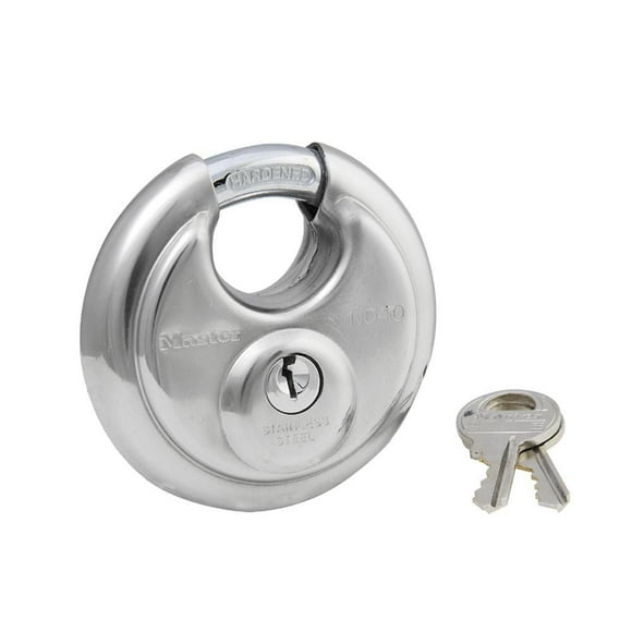Master Lock 40DPF Cadenas à disque en acier inoxydable avec poignée enveloppée