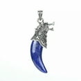 thumbnail image 2 of HOOUN 20pcs Natural Lapis Lazuli Stone Wolf Tooth Pendant Necklace Wholesale Amulet, 2 of 3
