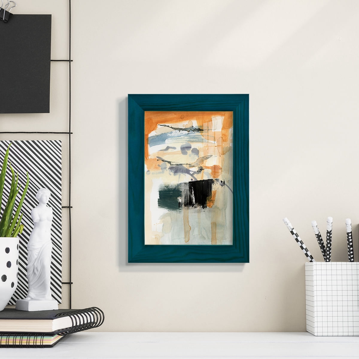 Seria I - Framed Print w/glass - Ocean Blue