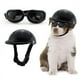 thumbnail image 1 of Juego de gafas para casco de perro, casco para mascotas, gafas de sol para perros, sombrero de seguridad ajustable para motocicleta (hy), 1 of 5