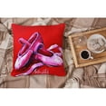 thumbnail image 4 of Ballet Shoes Red Fabric Decorative Pillow, 4 of 4