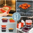 thumbnail image 6 of Culinary Cubed 3 Set (6 Pack) Orange 2-Cup Silicone Freezer Trays with Lid Meal Prep Containers Reusable Soup Freezer Molds Freeze and Store Soup Broth Sauce Leftovers, 6 of 10