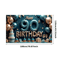 thumbnail image 3 of Elegant Birthday Banner Happy Birthday 90 Milestone Glitter Birthday Decoration for Milestone Celebration Party Event Celebration, 3 of 7