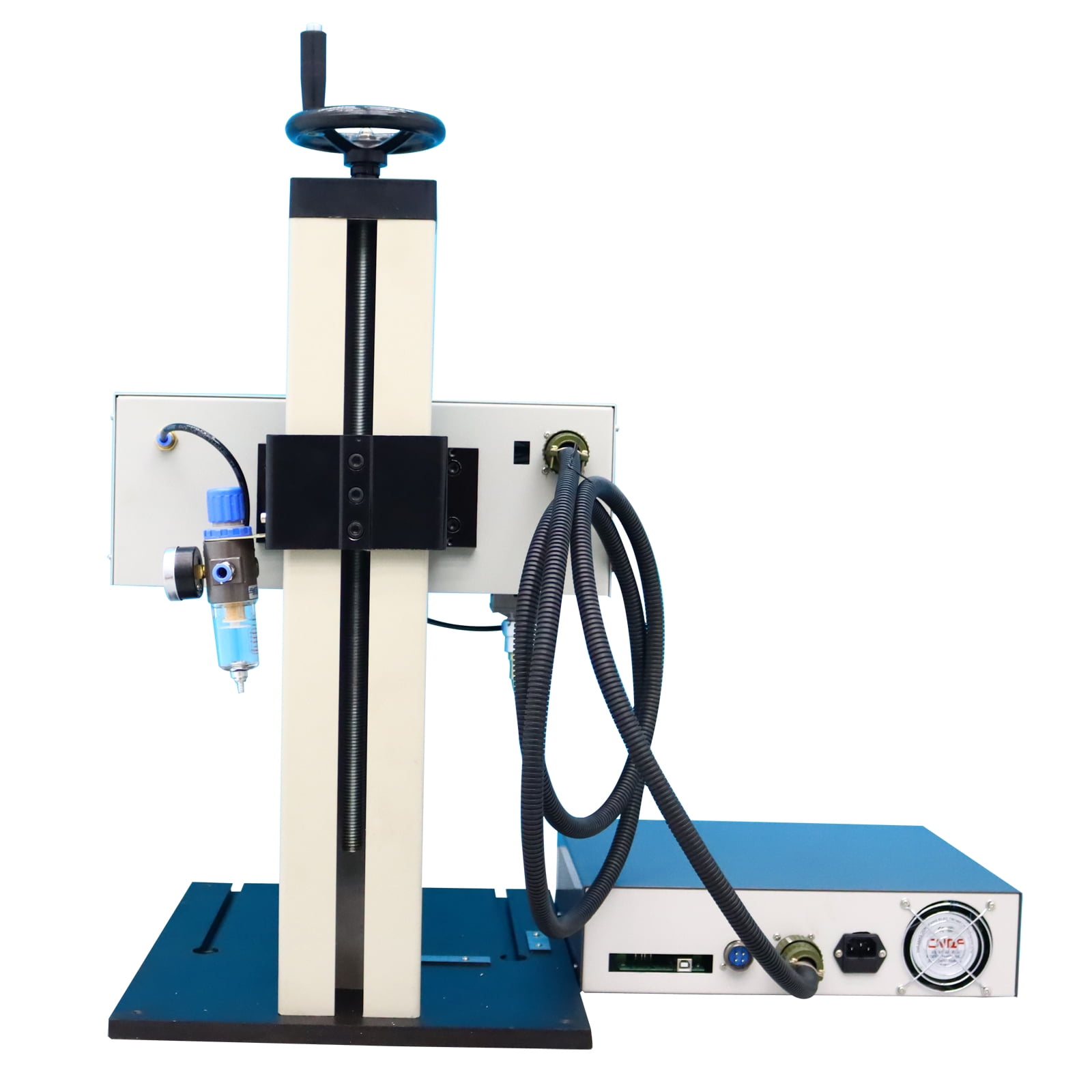 EQCOTWEA Pneumatic Marking Machine Pneumatic Dot Peen Engraver Machine with 12 x 8 Inch Marking Size for Metal Parts Stainless Steel Signs 110V