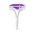 thumbnail image 3 of ANGARA Natural 4.5 ct Amethyst Split Shank Ring with Diamond Accents in 14K White Gold for Women (Size-15x8mm) | February Birthstone, Anniversary, Jewelry Gift for Women | Natural Amethyst Ring, 3 of 8