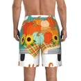 thumbnail image 3 of Kdxio Hello Fall Farm Truck Pattern Mens Casual Shorts - Drawstring Summer Beach Sports Shorts for Men, 3 of 5