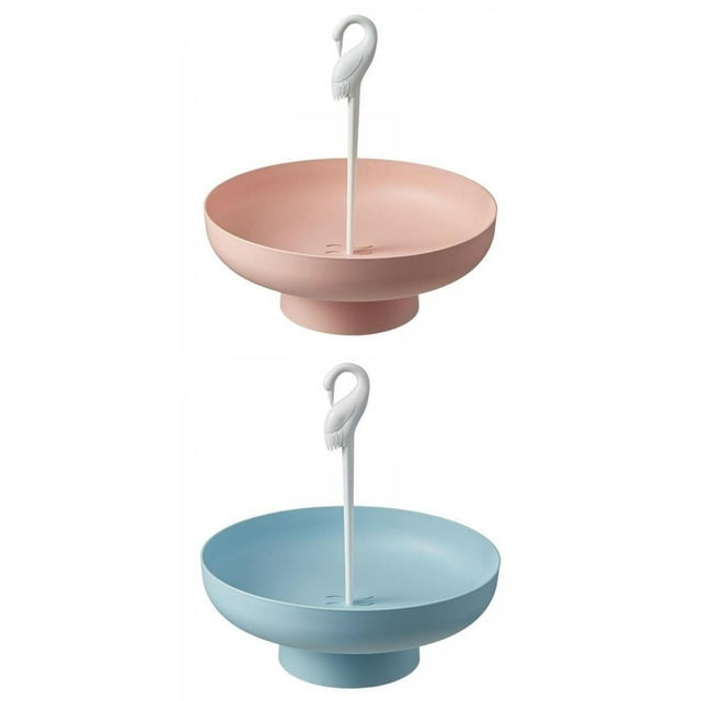 Organizador de platos de frutas Sunnimix 2 piezas Bandeja de almacenamiento