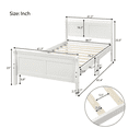 thumbnail image 3 of Tcbosik Twin Size Platform Bed, Wood Bed Frame for Bedroom, No Box Spring Needed, White, 3 of 10
