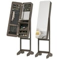 thumbnail image 1 of HOMCOM Armoire à Bijoux Autoportante Miroir avec Lumières DEL et Support, 1 of 10