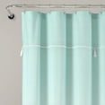 thumbnail image 4 of Lush Decor Ombre Embroidery Tassel Cotton Shower Curtain Gray Single 72X72, 4 of 9