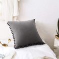 thumbnail image 3 of Pcs Of 2 Velvet Throw Pillow Covers Pompom Decorative, 3 of 5