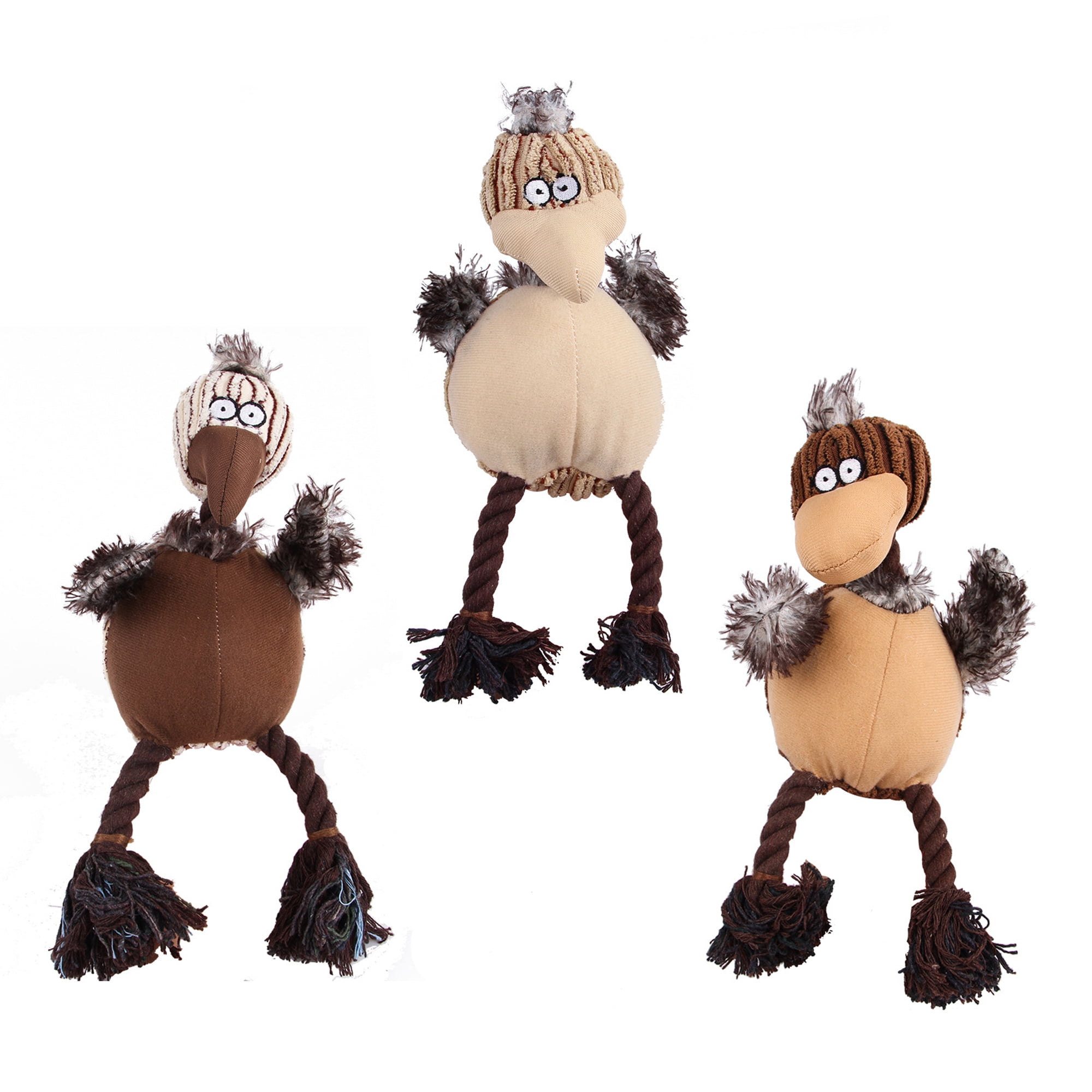 Kepooman 3 Pieces Dog Chew Toy Set for Teething Chewing and Playtime, No Stuffing Plush Animal Dog Squeaky Toy for Small Medium Large Dog Kepooman 3 Pieces Dog Chew Toy Set for Teething Chewing and Playtime, No Stuffing Plush Animal Dog Squeaky Toy for Small Medium Large Dog