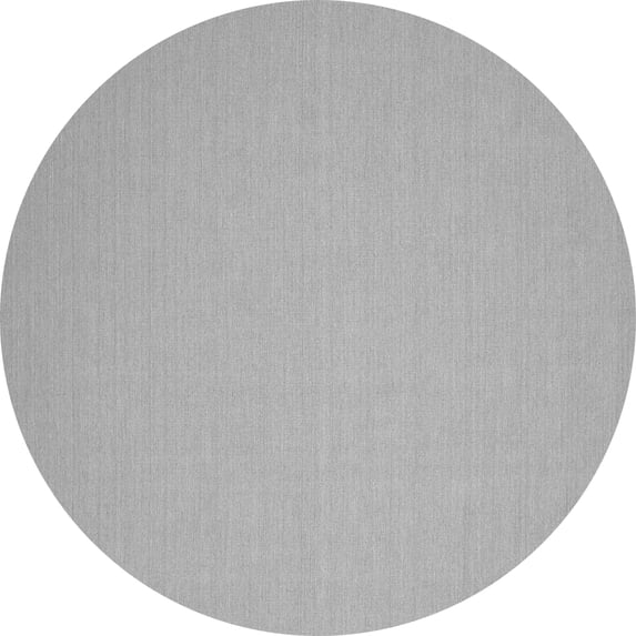 Ahgly Company Indoor Round Solid Gray Modern Area Rugs, 7' Round