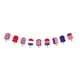 thumbnail image 2 of Decoraciones para la fiesta del Día de la Independencia Banderines de bandera • Decoración colgante de tela patriótica roja, blanca azul • Suministros reutilizables para fiestas interiores en, 2 of 5