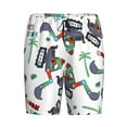 thumbnail image 3 of Picia Dinosaur on Excavator2 Pajama Shorts for Men, Men's Pajama Bottoms, Sleepwear,Short Pajama Pants-Large, 3 of 9