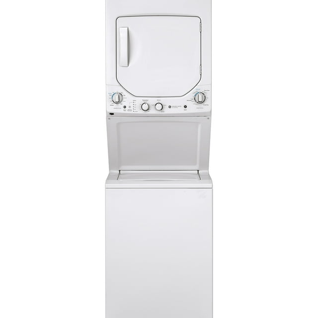 GE 24" Unitized Spacemaker Washer and Electric Dryer White - GUD24ESMMWW