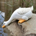thumbnail image 2 of Simulation Duck Statue Cute Resin Animals Ornament Creative Outdoor Landscape Decor for Garden Courtyard Lawn(L), 2 of 3