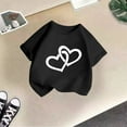 thumbnail image 5 of Adeawade Cute Tops For Girls 3-4 Years Kid Graphic Round Neck Short Sleeve Tee Summer T Shirt Light Weight Outfits Black, 5 of 5
