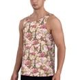 thumbnail image 2 of Picia Rose Flowers Printed Men’s Performance Tank, Men's Workout Tank Top Moisture-Wicking Tank Top Muscle tee, Breathable Workout Shirt-, 2 of 7