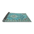 thumbnail image 2 of Ahgly Company Indoor Rectangle Medallion Light Blue Traditional Area Rugs, 5' x 7', 2 of 4
