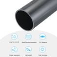 thumbnail image 3 of Uxcell Rigid Round Pipe Dark Grey 2.73 x 2.99"(ID*OD) High Impact for Water Pipe Crafts Cable Sleeve, 3 of 6