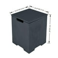 thumbnail image 3 of Elementi Plus Propane Tank Cover Table Outdoor Fire Pit Side Table Square Propane Tank Hideaway Storage Box for 20lb Propane Gas Tank Concrete - Slate Black, 15.9" x 15.9" x 20.5", 3 of 4