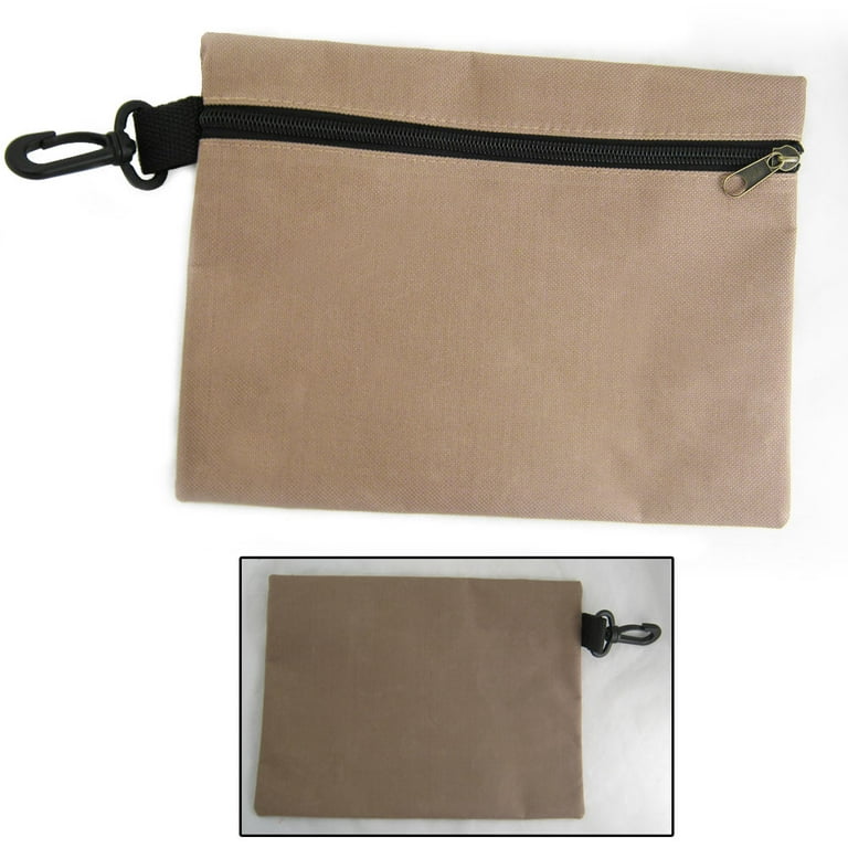 Multipurpose Canvas Zipper Heavy Duty Tool Bag Organize Storage Pouch 9 x  6.75