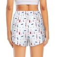 thumbnail image 3 of Picia Nautical Lighthouse Sailboat Pattern Women's 2 in 1 Athletic Running Shorts High Waisted Workout Casual Gym Sweat Shorts with Comfy Liner Zipper Pockets-, 3 of 9
