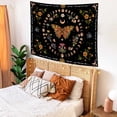 thumbnail image 2 of Orange Butterfly Moon Flower Tapestry Wall Hanging,Boho Floral Plant Tapestries for Bedroom Living Room Dorm Decor,60"Wx50"L, 2 of 6