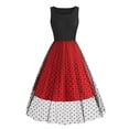 thumbnail image 2 of Vintage 80s Dress for Women Sleeveless Princess Sundress Printed Slim Flowy Wedding Cocktail Dresses, 2 of 8