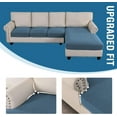 thumbnail image 6 of ZXNYH Sectional Couch Covers 4 Pieces Sofa Seat Cushion Covers L Shape Separate Cushion Couch Chaise Cover for Both Left/Right Sectional Couch (XL Sofa 3 Seater + 1 Chaise, Grey), 6 of 7