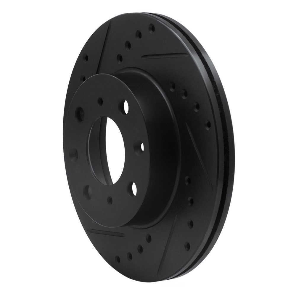 Dynamic Friction Company 633-59011L DFC Brake Rotor - Drilled And Slotted - Black