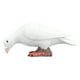 thumbnail image 3 of Adorno de palomas blancas artificiales, resina de alta simulación, adornos de pájaros de plumas blancas para decoración del hogar y jardín, paloma blanca con la cabeza hacia abajo para comida, 3 of 5