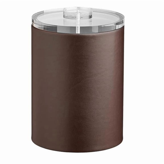 Kraftware 51742 2 qt. Contempo Tall Ice Bucket with Thick Lucite & No Handle, Brown