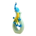 thumbnail image 4 of deevoka Peacock Resin Dry Flower Vase, Peacock Shape Flower Vase, Creative Modern Flower Green, 4 of 9