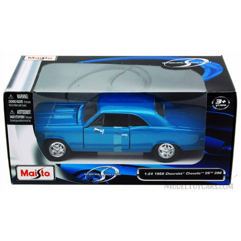 1/24 66 Chevrolet Chevelle SS396 ダイキャスト Maisto 1966 Chevrolet Chevelle SS 396 Blue 1/24 Diecast
