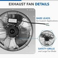 thumbnail image 5 of iPower 18 inch 2000 CFM Shutter Exhaust Fan Aluminum High Speed Fan, 5 of 8